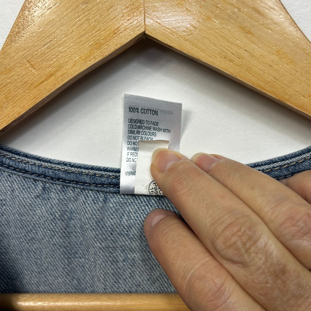Anko Blue Cotton Denim Vest - Size 16