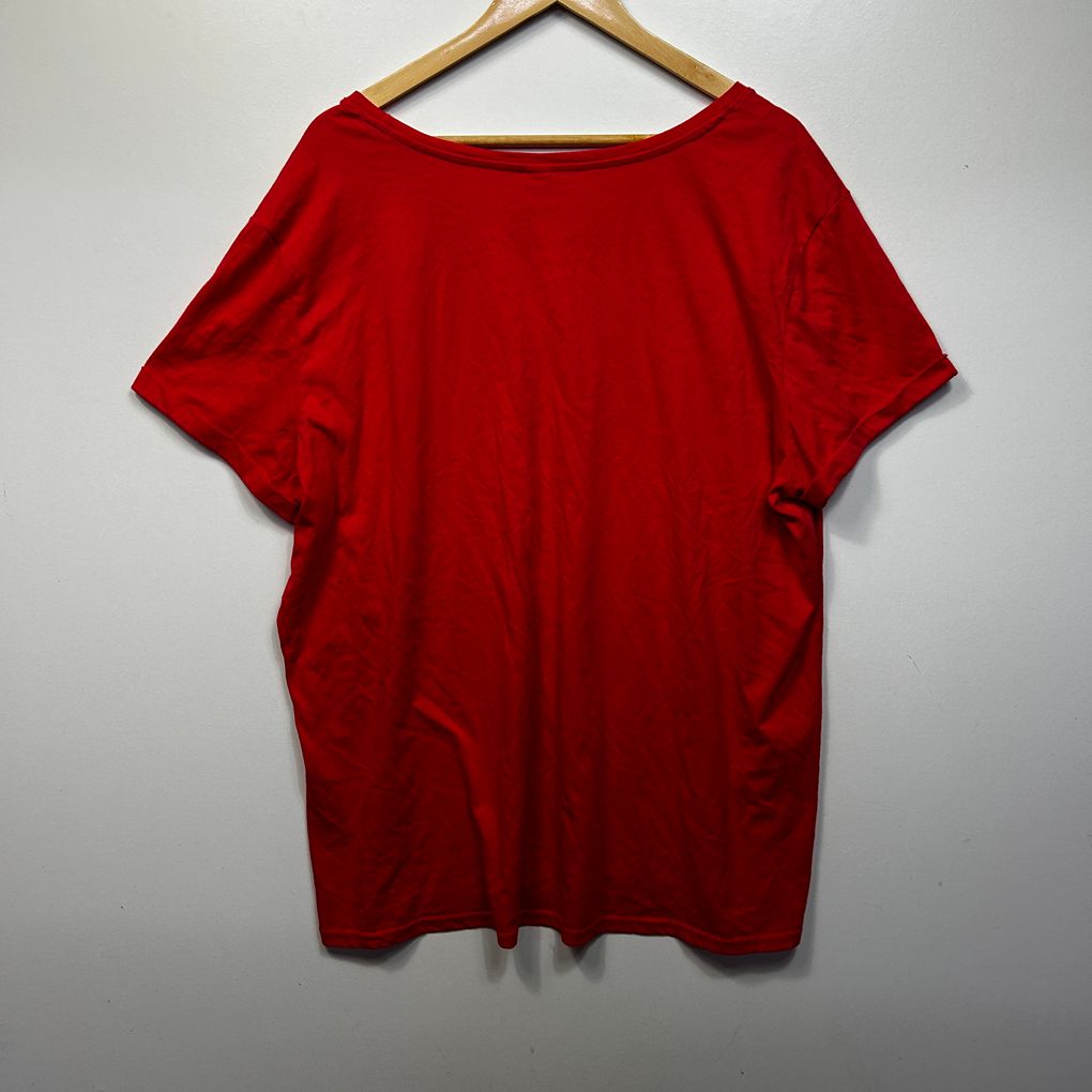 Anko Red Plus Size Christmas Cotton Tee - Size 24