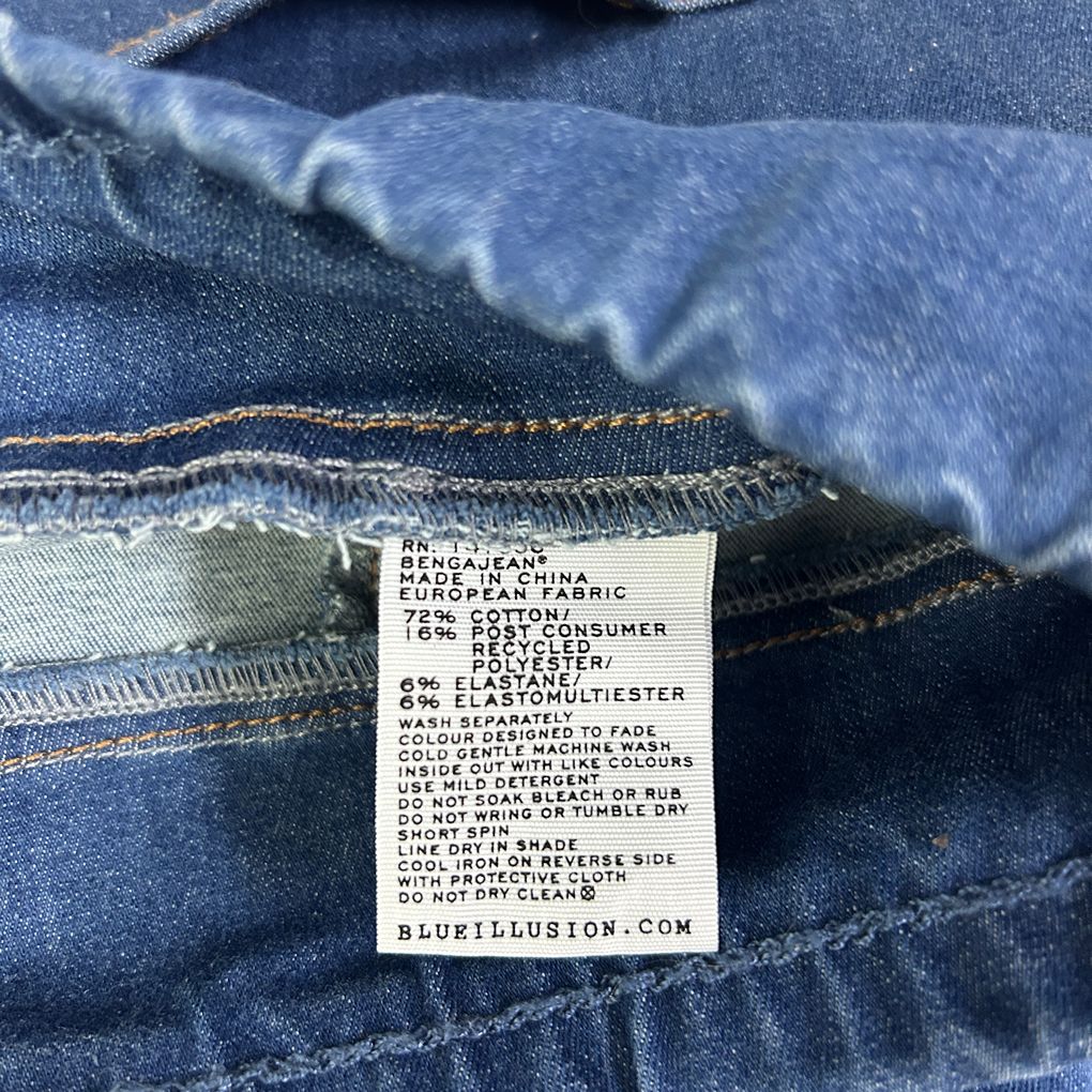 Blue Illusion Blue Denim Jeans - Size 16/2L