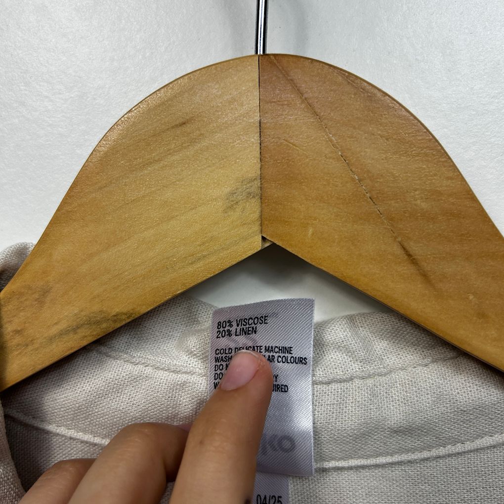 Anko Beige Plus Size Linen Shirt - Size 22