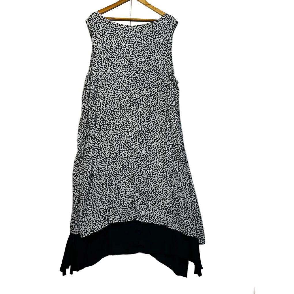 Autograph Black and White Print Layered Dress - Size 24
