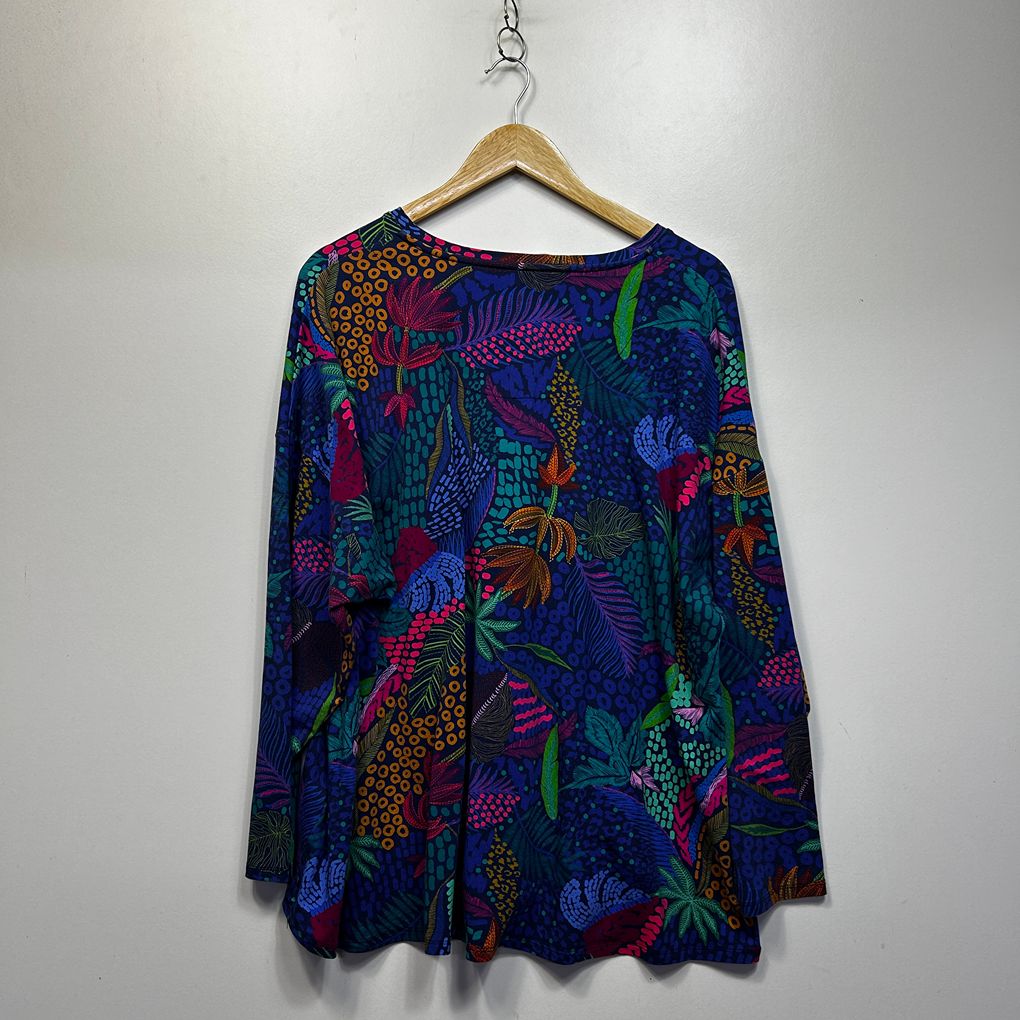 Virtuelle Multicoloured Plus Size Cotton Top - Size 24