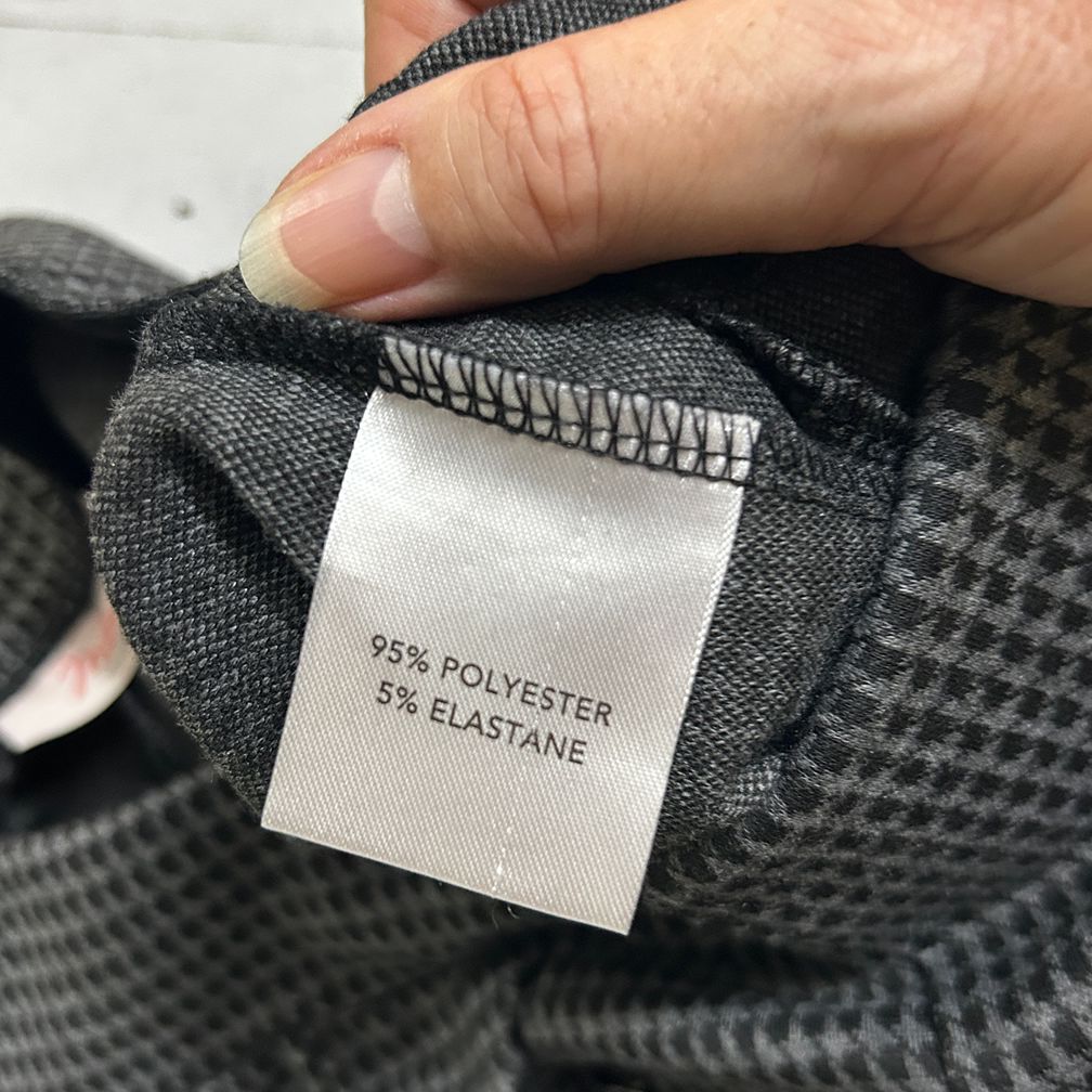 Millers Grey Check Pull On Pants - Size 16