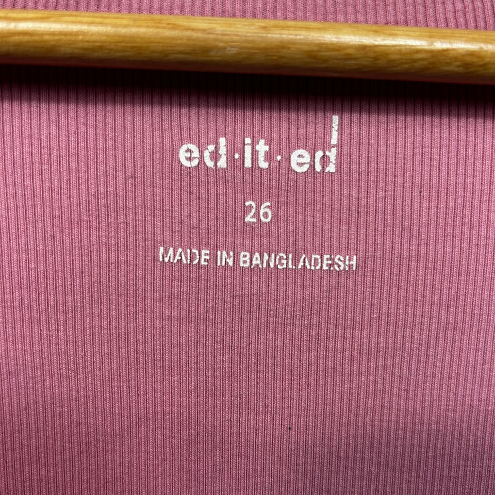 Ed.it.ed Pink Cotton Sleeveless Top - Size 26