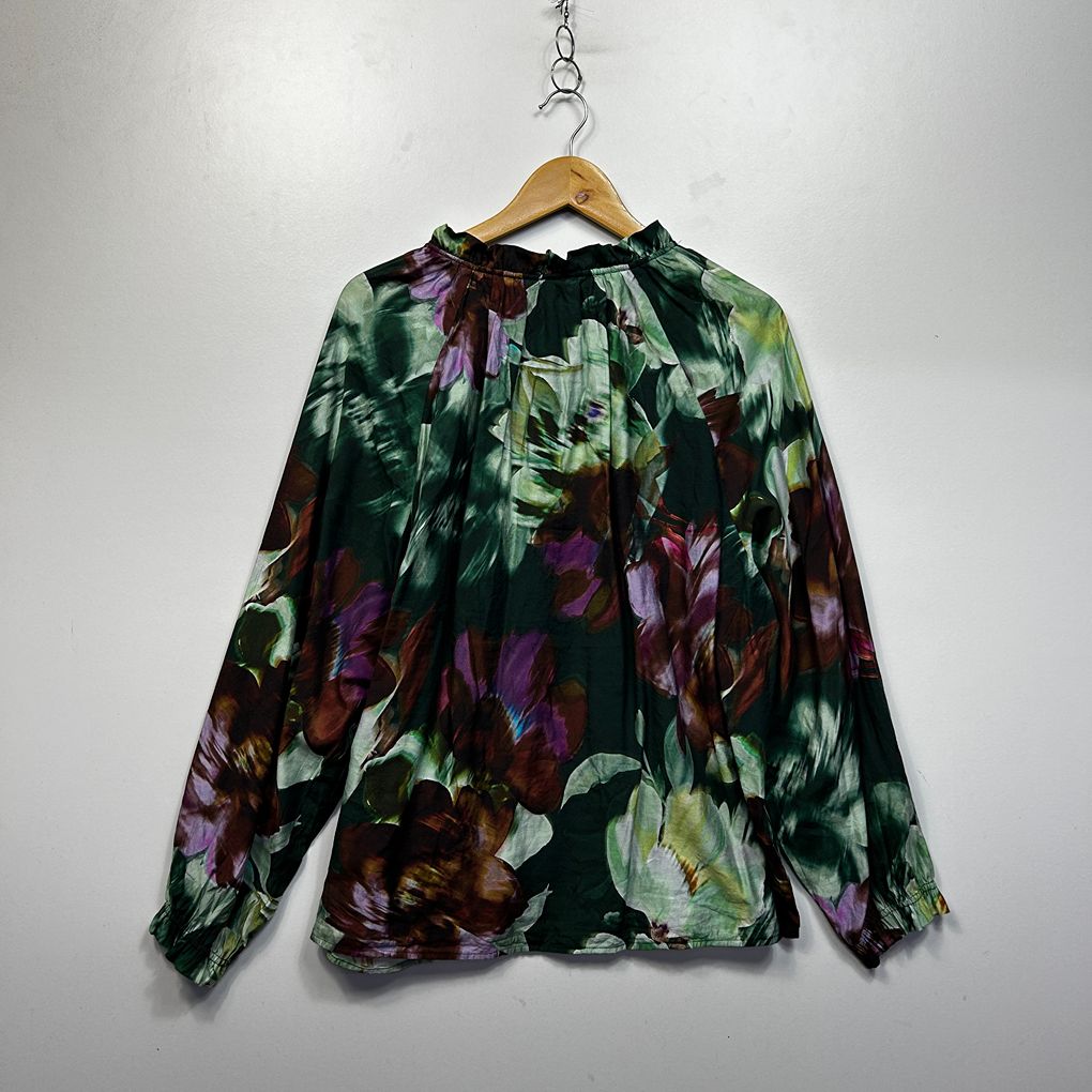 Sussan Green Floral Plus Size Top - Size 22