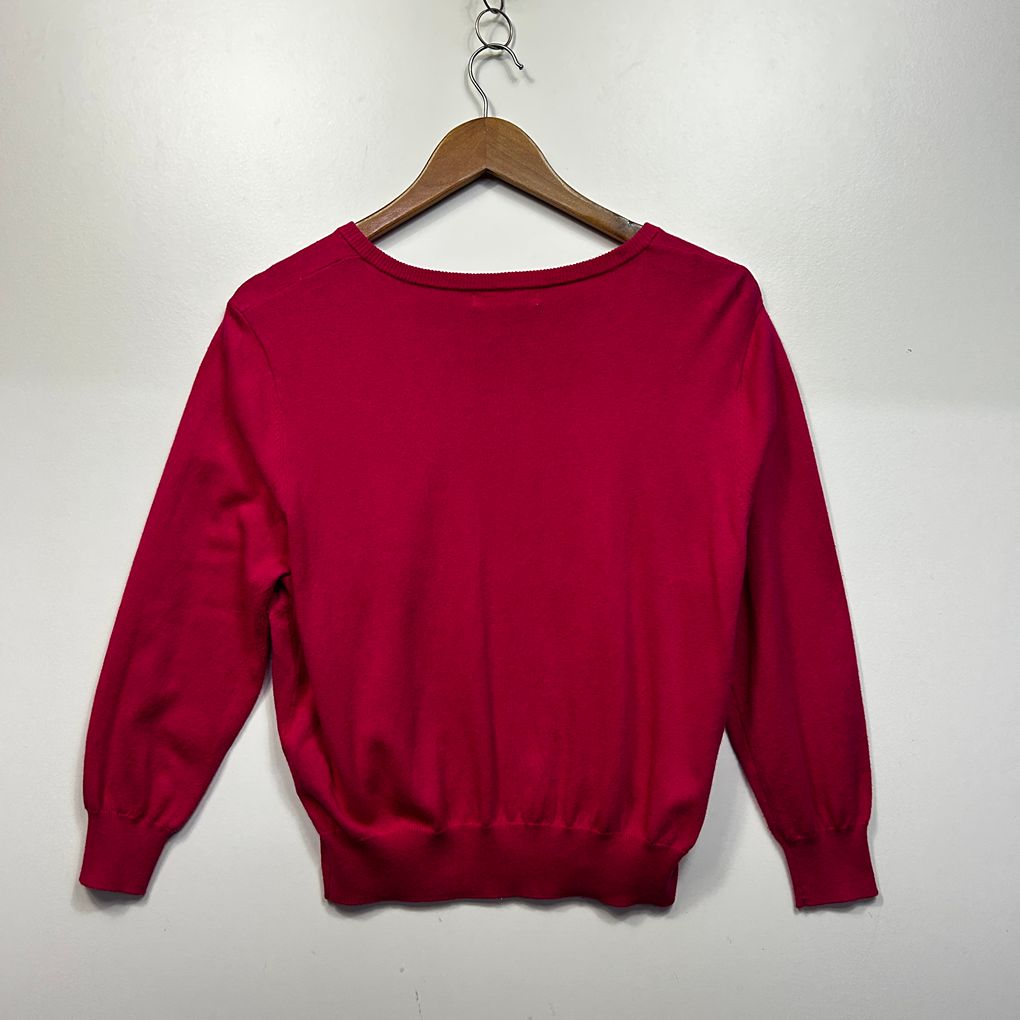 WoolOvers Pink Cotton Cotton Silk Cardigan - Size L