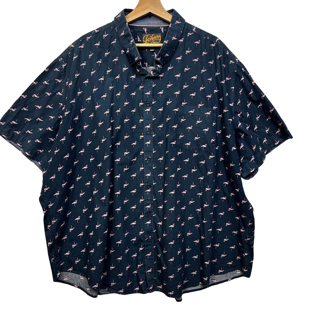 Johnny Bigg Flamingo Print Cotton Shirt - Size 6XL