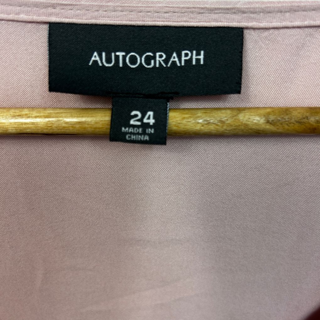 Autograph Pink Pintuck Top - Size 24