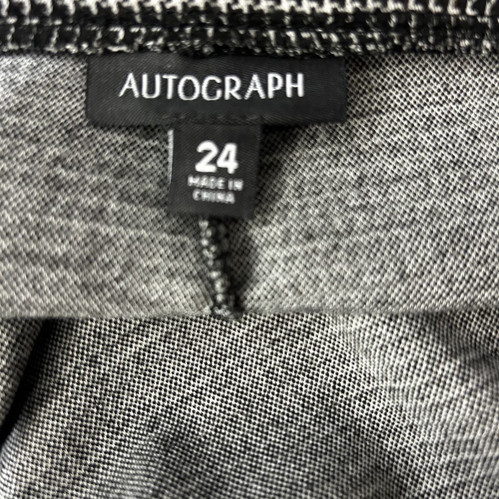 Autograph Black and White Houndstooth Pants - Size 24