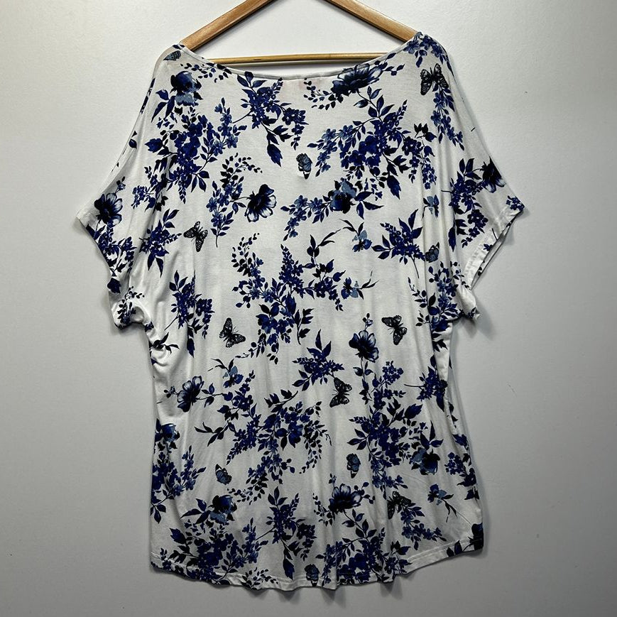 Millers White Plus Size Floral Top - Size 20 RRP $45