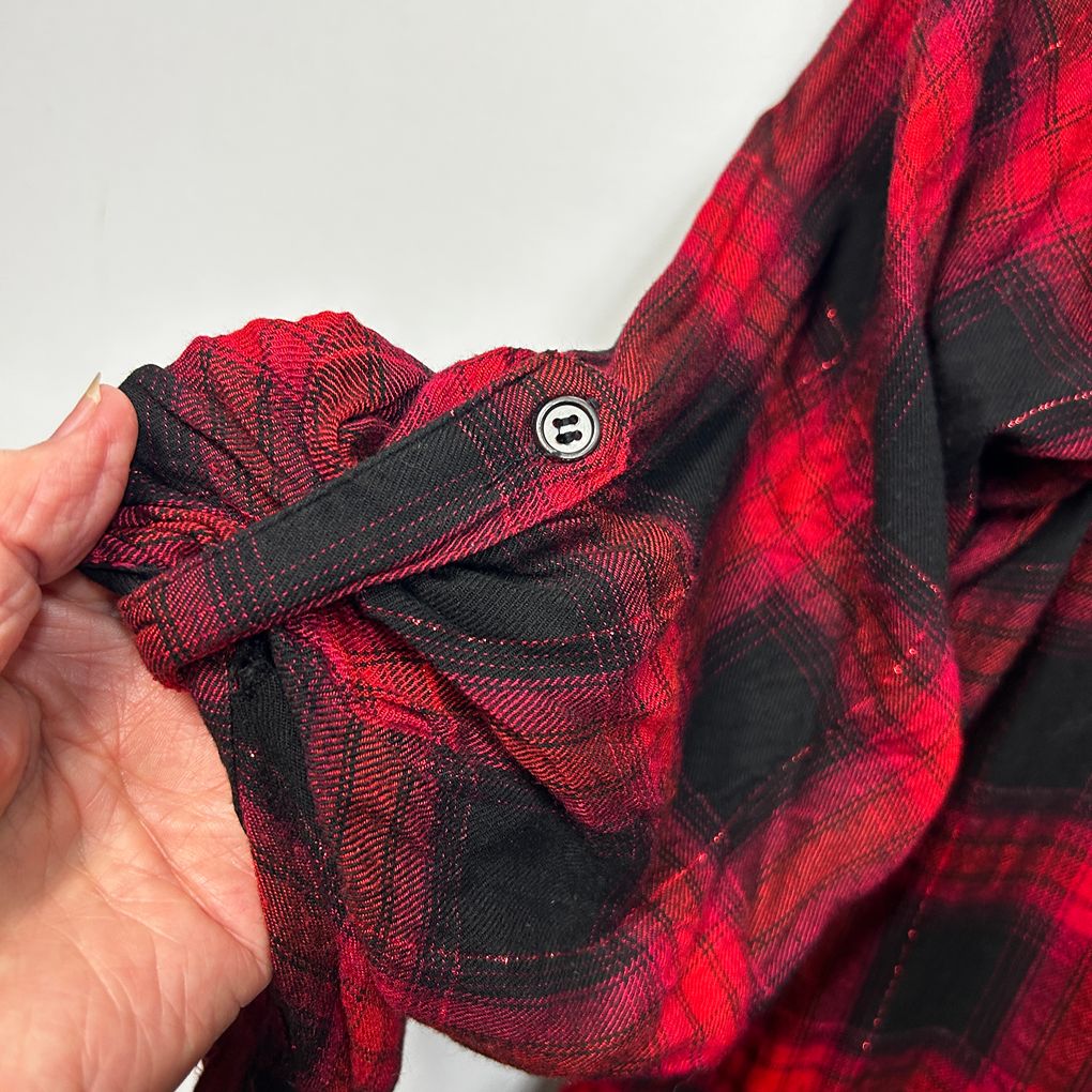 Yours Red and Black Check Shirt - Size 22-24