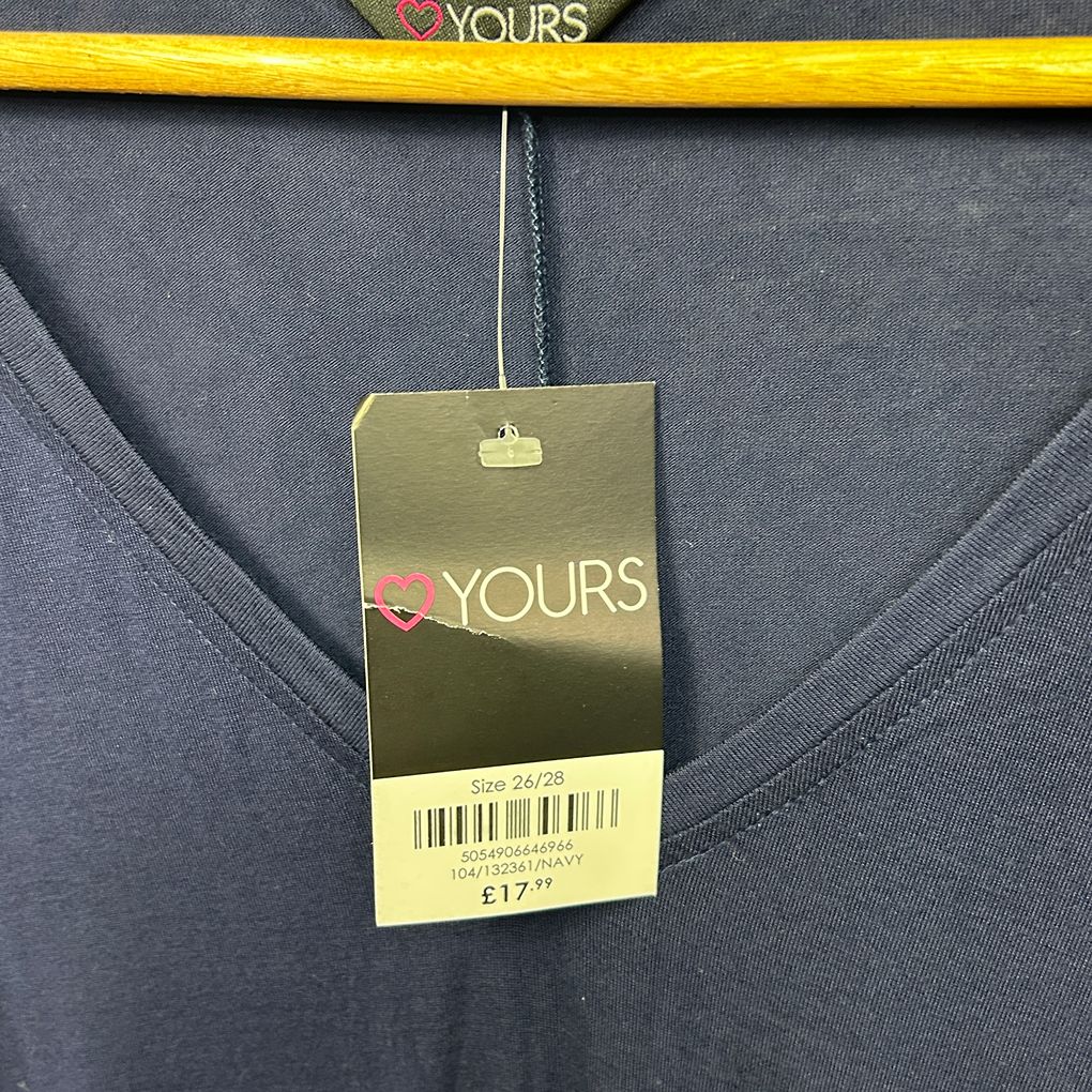 Yours Navy Plus Size Top - Size 26/28