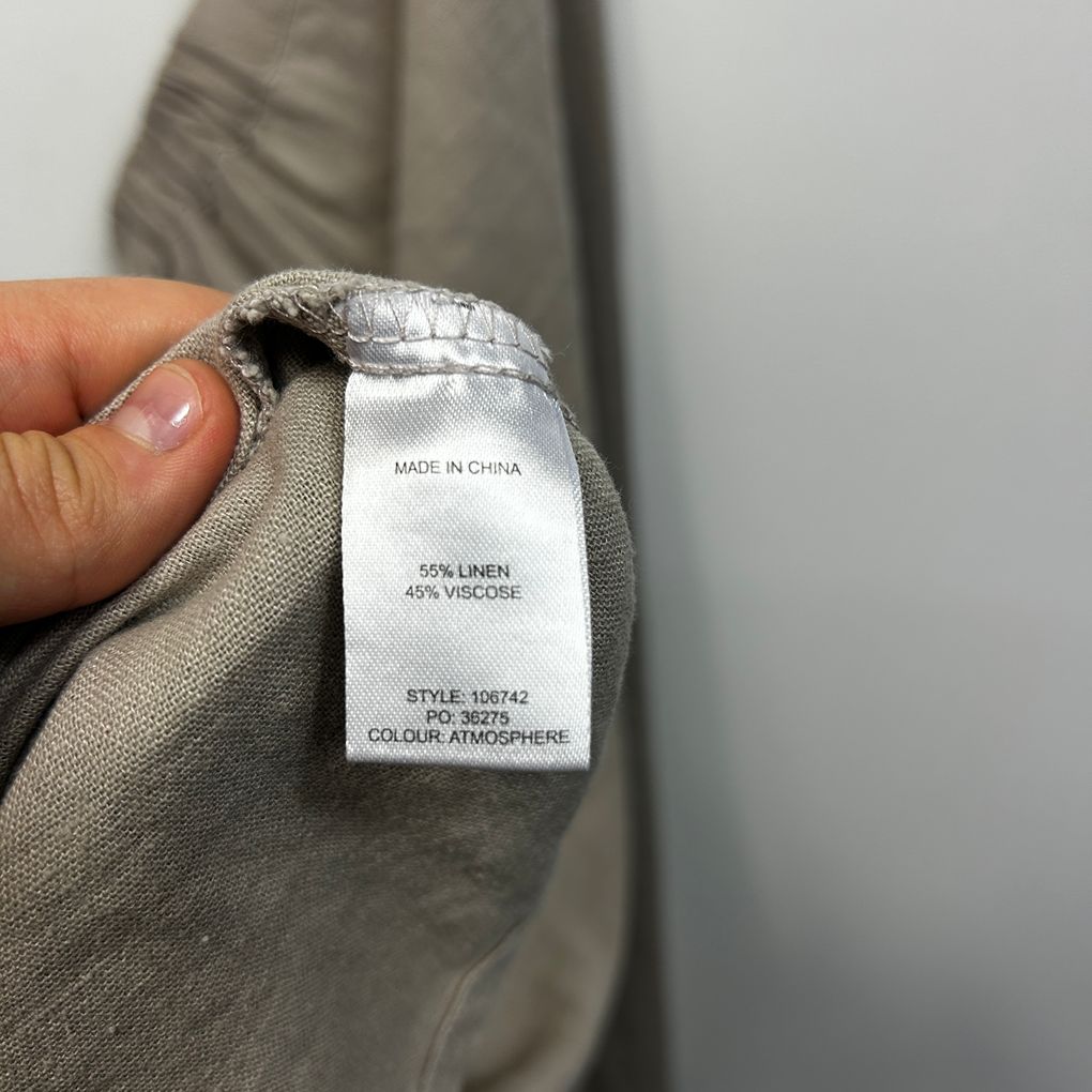Noni Taupe Linen Skirt - Size 16