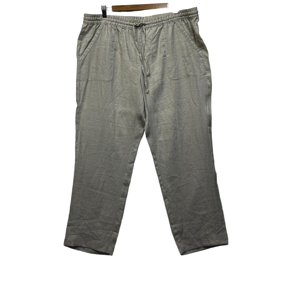 W.Lane Beige Linen Pants - Size 18