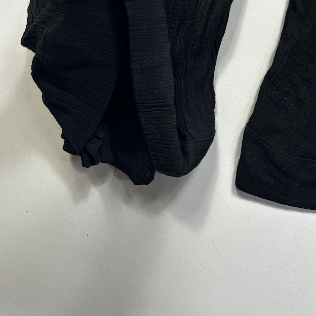 Virtuelle Black Crinkle Wide Leg Pants - Size 26