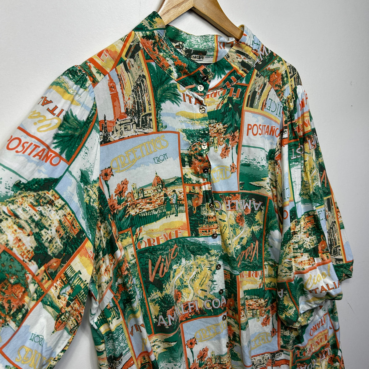 Autograph Multicoloured Button Up Plus Size Top - Size 18
