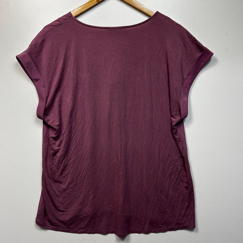Portmans Mauve Short Sleeve Top - Size 14/16