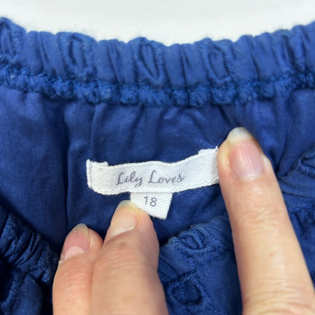 Lily Loves Navy Plus Size Cotton Off Shoulder Top - Size 18