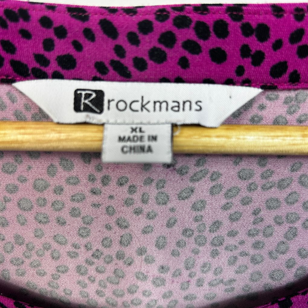 Rockmans Magenta Spot Top - Size XL