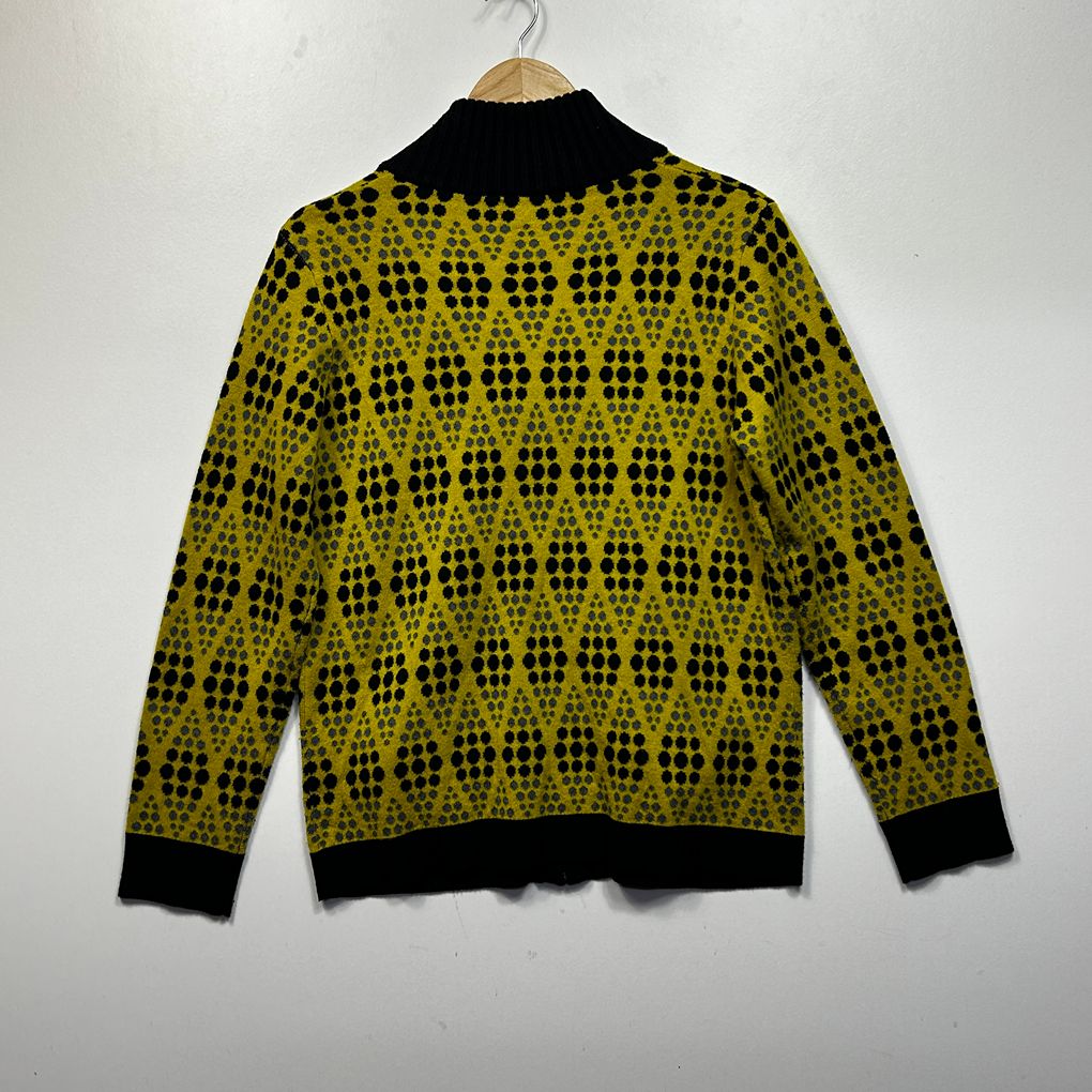 See Saw Yellow Wool Blend Zip Cardigan - Size M /12