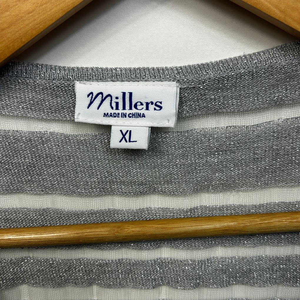 Millers Grey Metallic Shrug Cardigan - Size XL