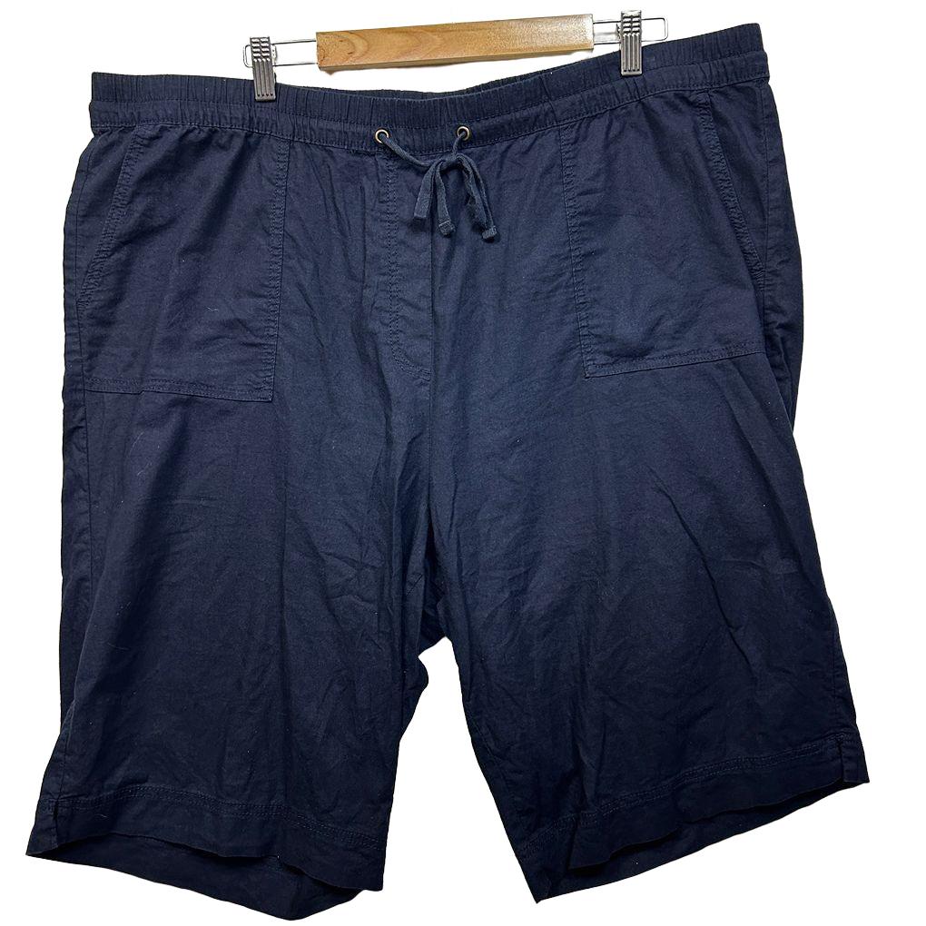 Suzanne Grae Basics Navy Plus Size Cotton Shorts - Size 22