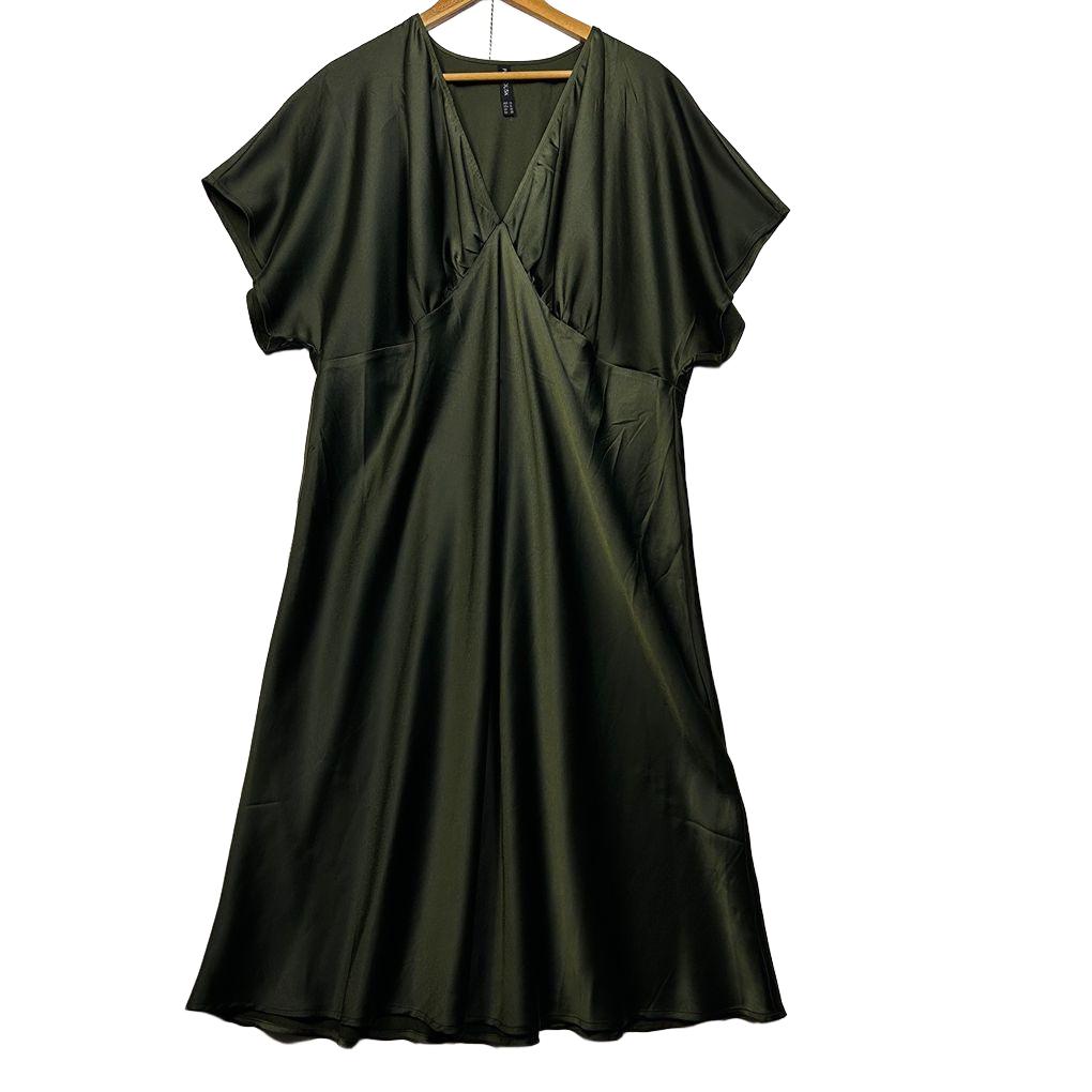 Pink Dusk Olive Green Maxi Dress - Size 20