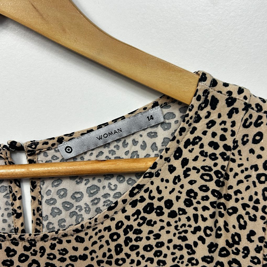 Target Brown Leopard Print Maxi Dress - Size 14