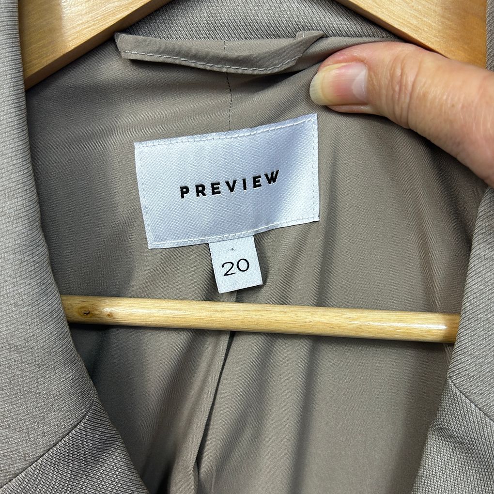 Preview Taupe Plus Size Blazer - Size 20