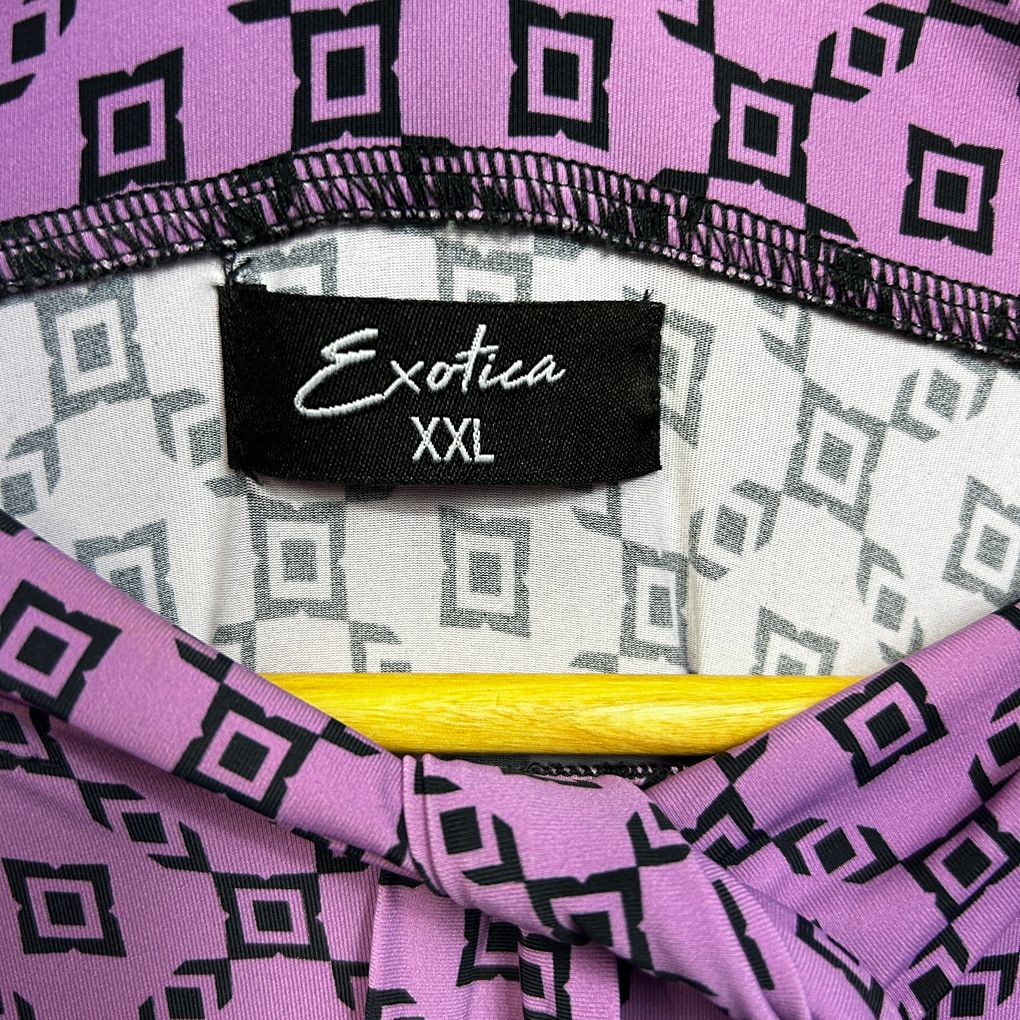 exoticathletica Purple Print Dress - Size XXL