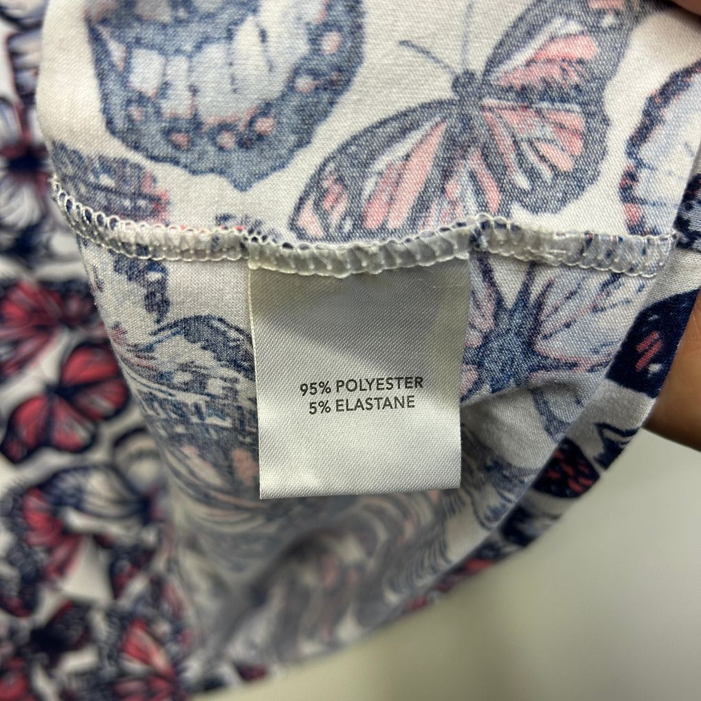 Millers Navy Butterfly Print Top - Size 14