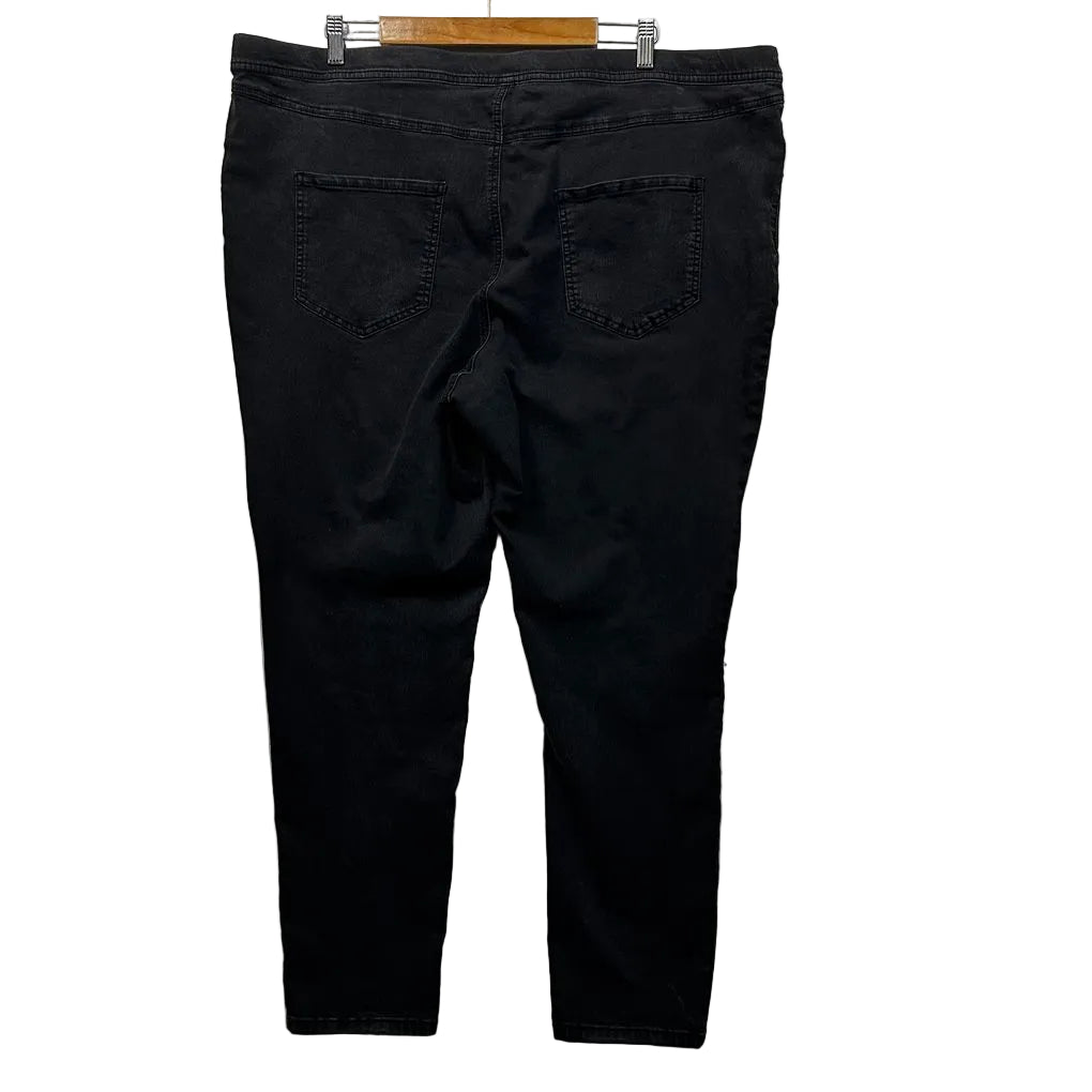 Anko Black Pull On Denim Jeggings - Size 26