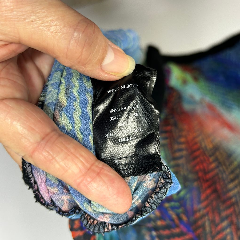 Taking Shape Multicoloured Print Top - Size 16