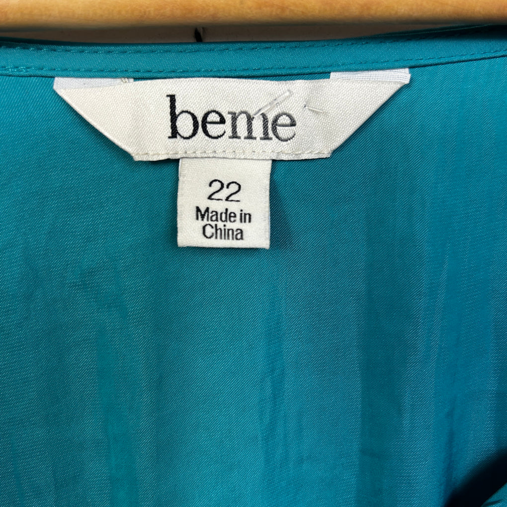 Beme Teal Pleated Dress - Size 22