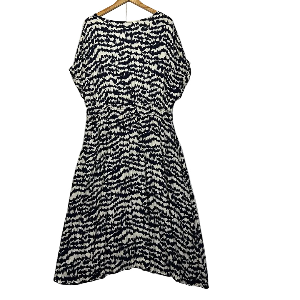 Rivers Navy and White Print Dress - Size 22
