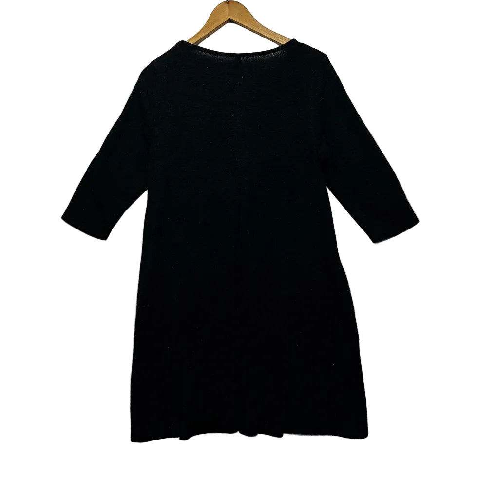 Taking Shape Black Knit Dress / Longline Top - Size XXS/12
