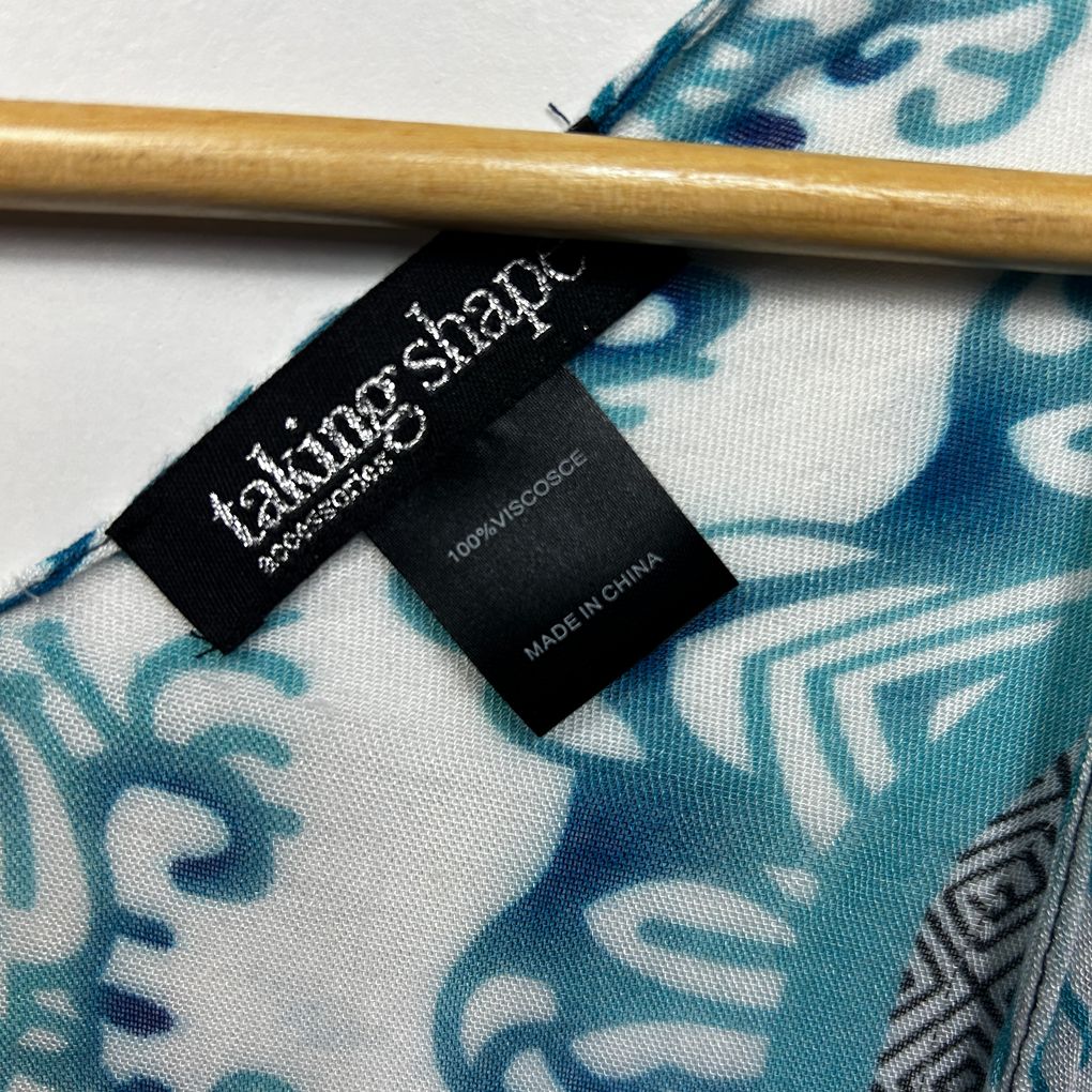 Taking Shape Blue Multicoloured Kimono Jacket - One Size