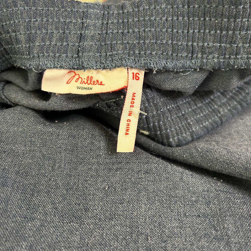 Millers Navy Elastic Waist Pants - Size 16
