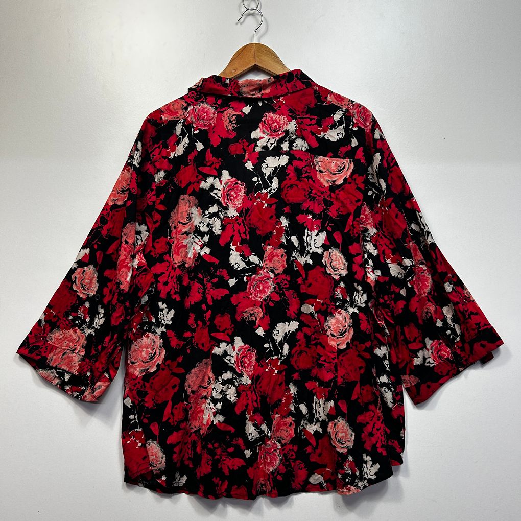 Moda Red and Black Cotton Shirt - Size 26