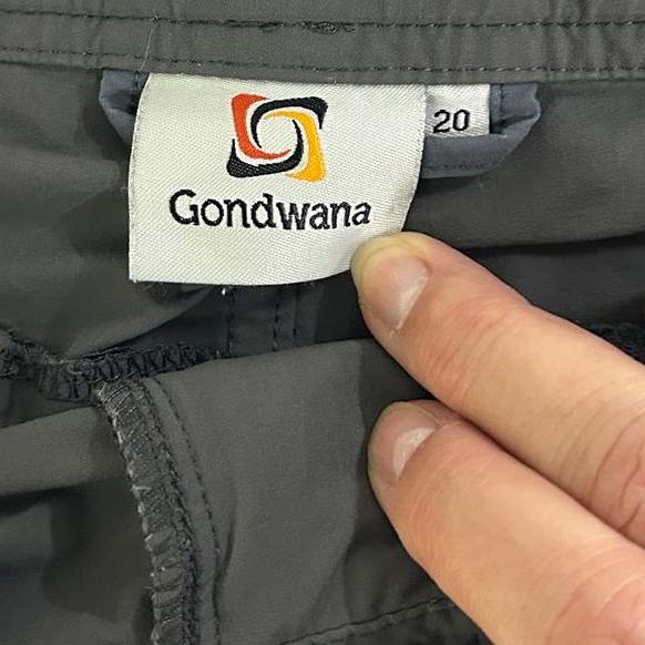 Gondwana Grey Activewear Outdoor Shorts - Size 20