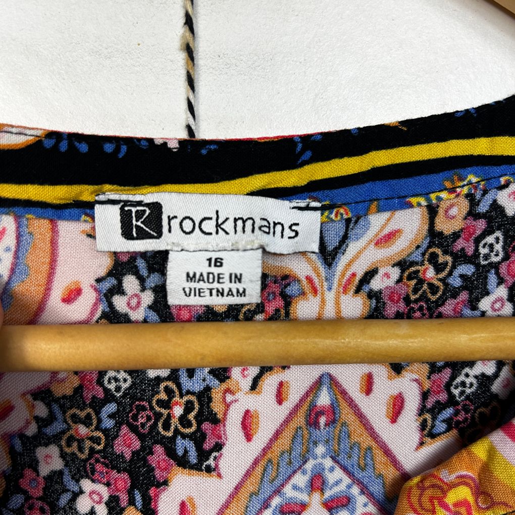 Rockmans Multicoloured Paisley Maxi Dress - Size 16