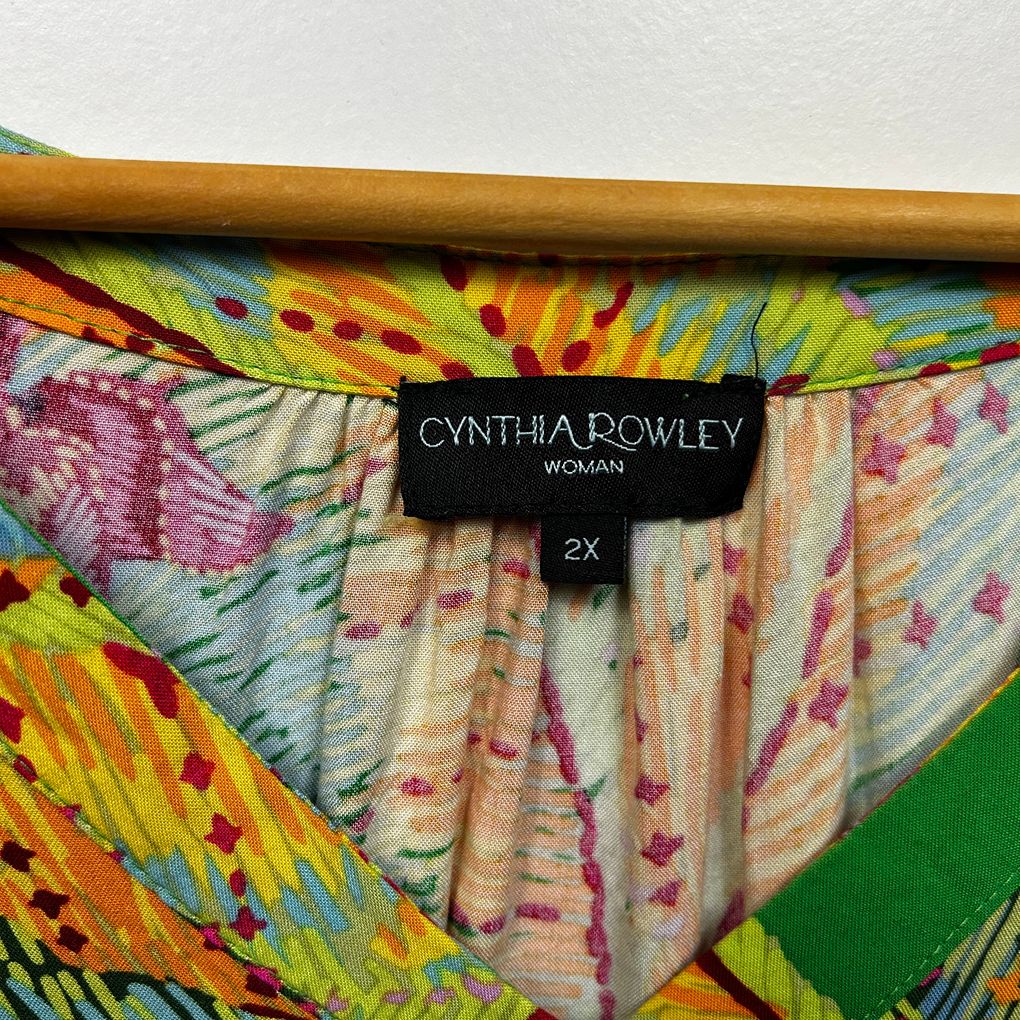 Cynthia Rowley Multicoloured Plus Size Top - Size 2X