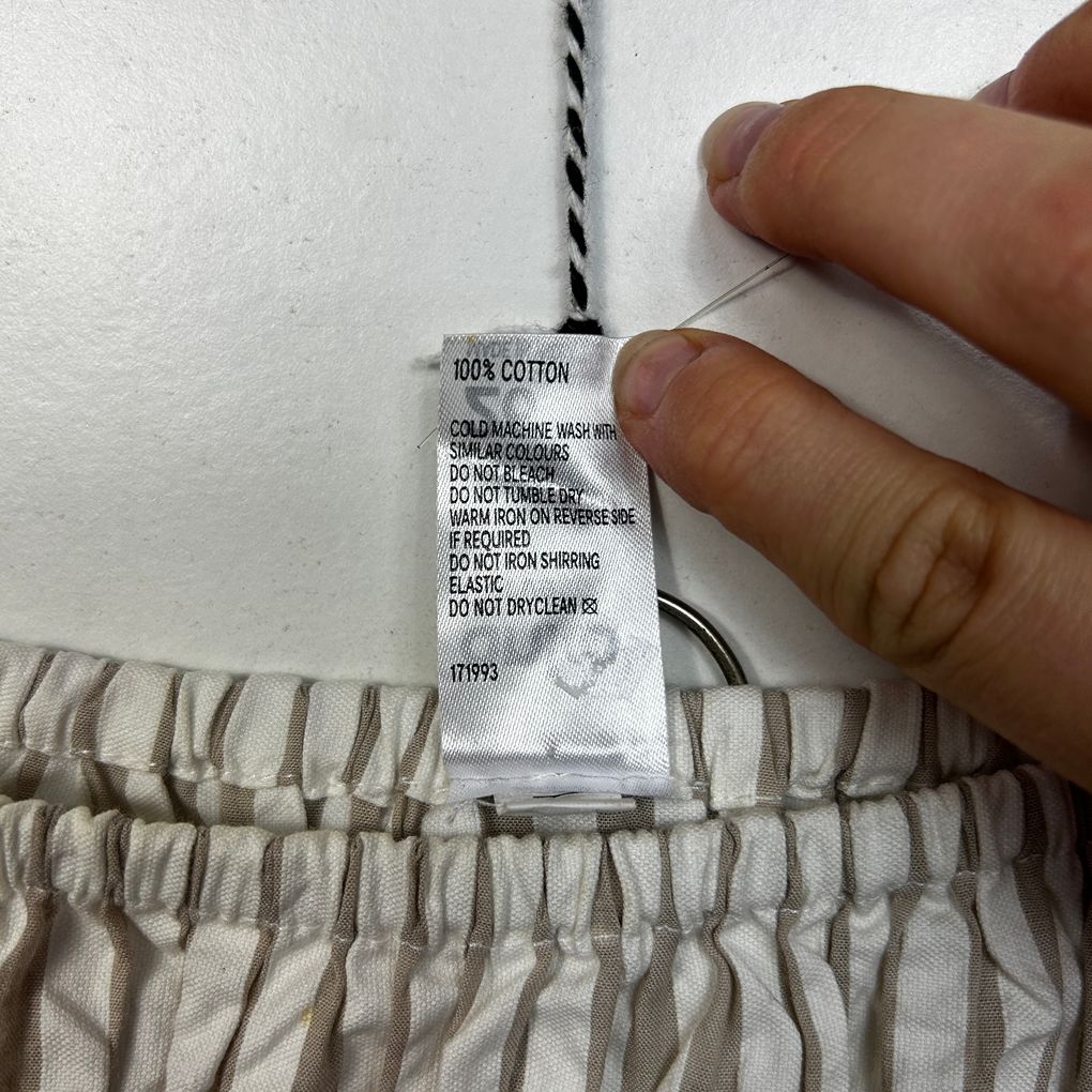 Anko White Biege Striped Cotton Dress - Size 26