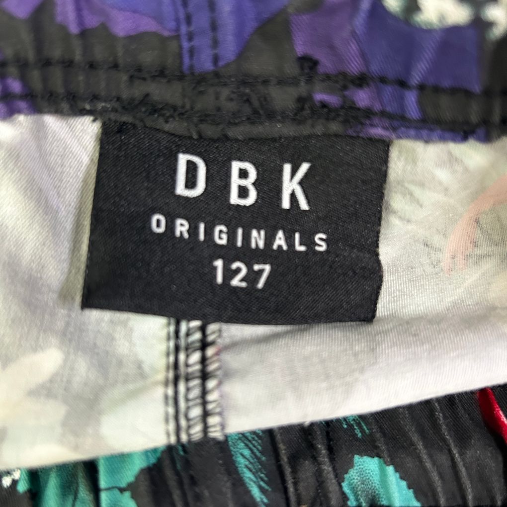 DBK Originals Black Floral Cotton Mens Shorts - Size 127