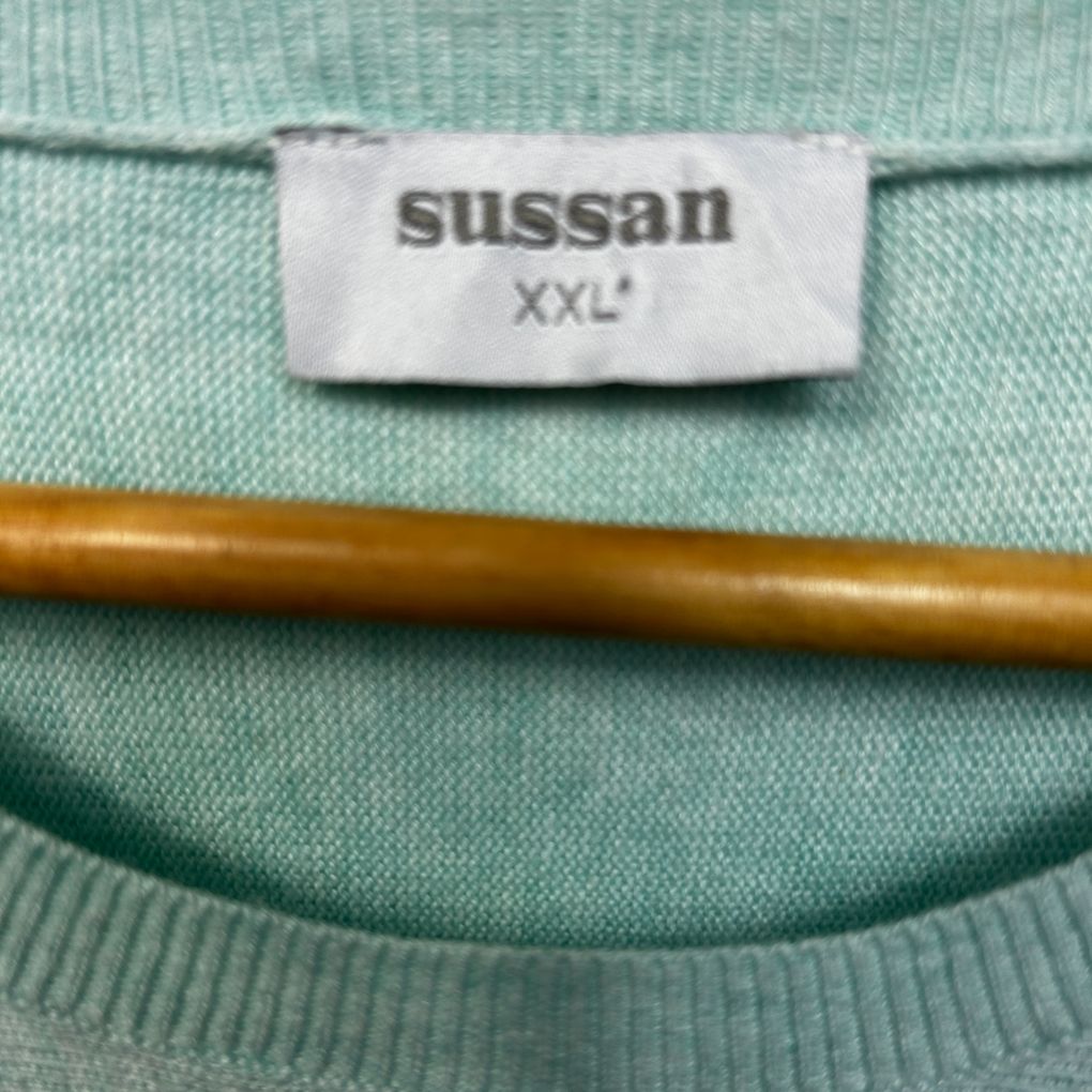 Sussan Mint Green Cotton Top - Size XXL
