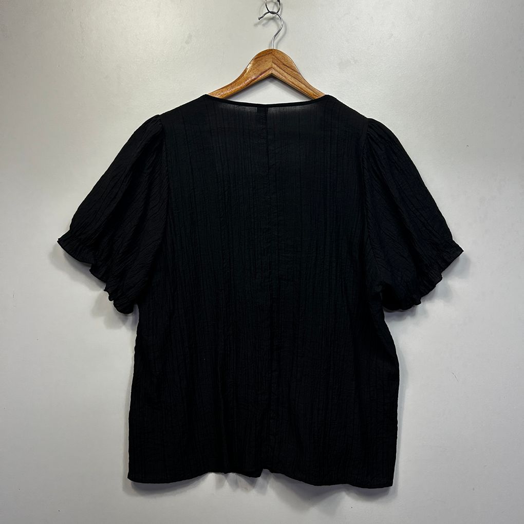 Shein Black Crochet Trim Plus Size Top - Size 4XL