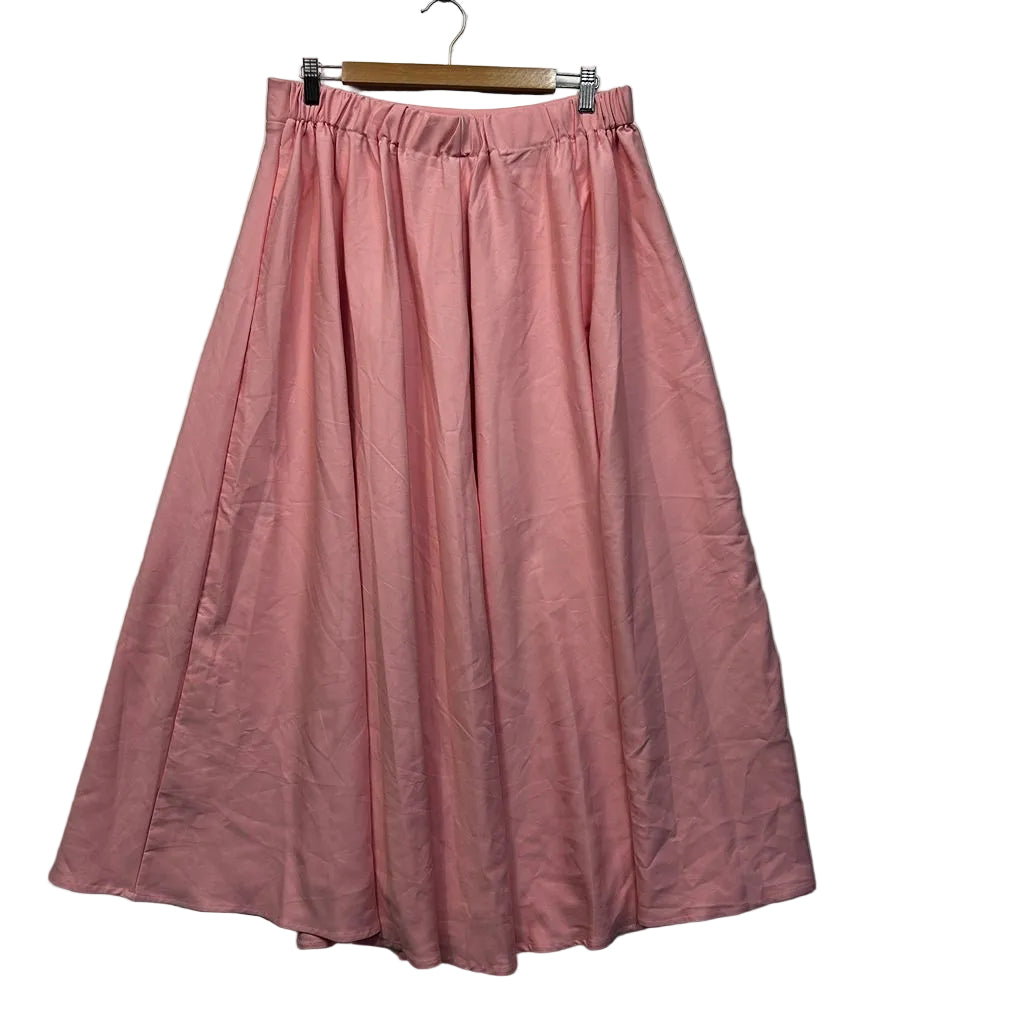 Shein Curve Pink Midi Skirt - Size 0XL