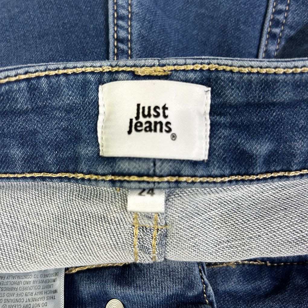 Just Jeans Blue Wide Leg High Rise Full Length Jeans - Size 24