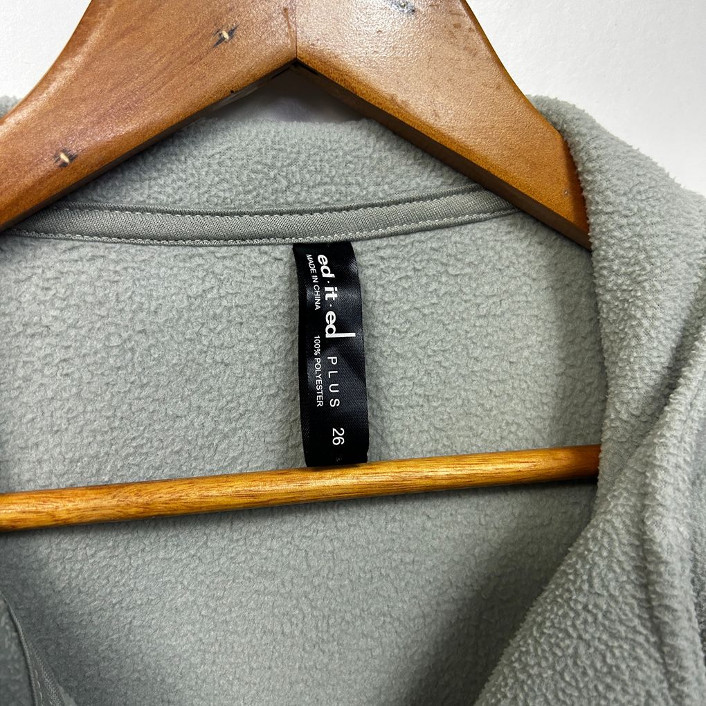 Edited Sage Green Fleece Jacket - Size 26