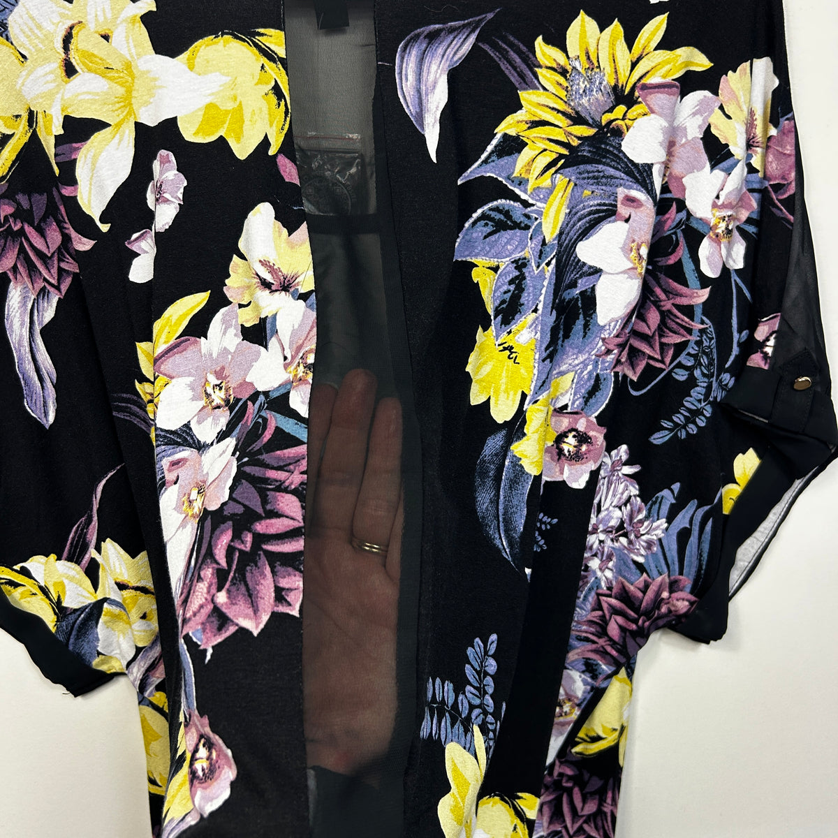 Autograph Black Floral Plus Size Top - Size 2XL/24